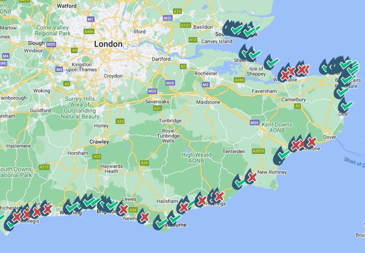 Swimmers warned to avoid Kent coast after sewage spills following heavy rain