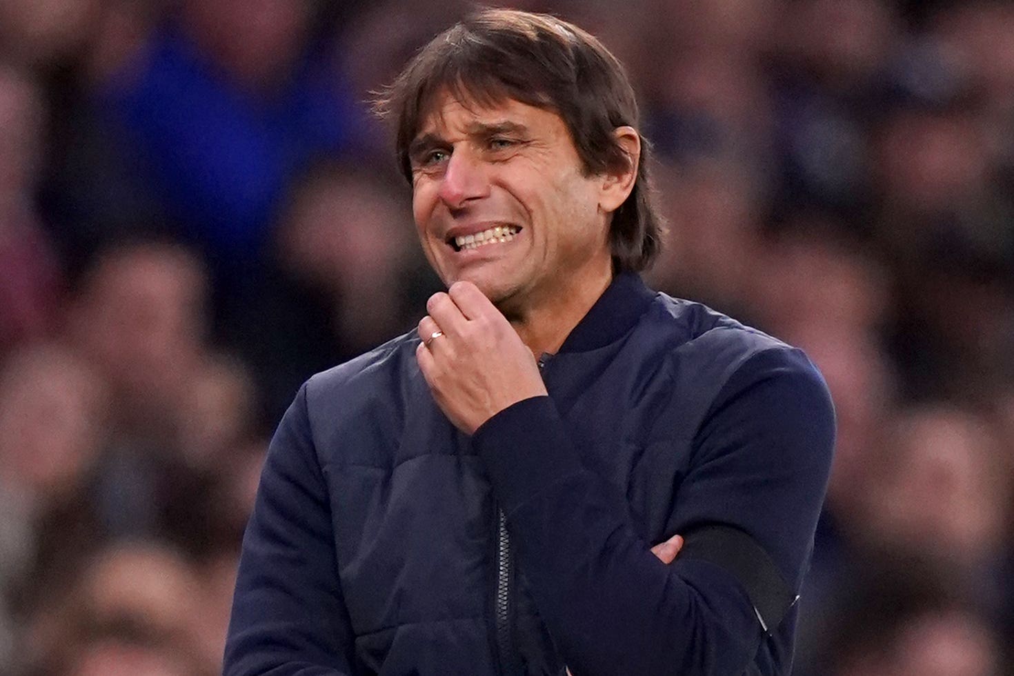 Antonio Conte watched Tottenham lost 2-0 at home to Aston Villa (John Walton/PA)