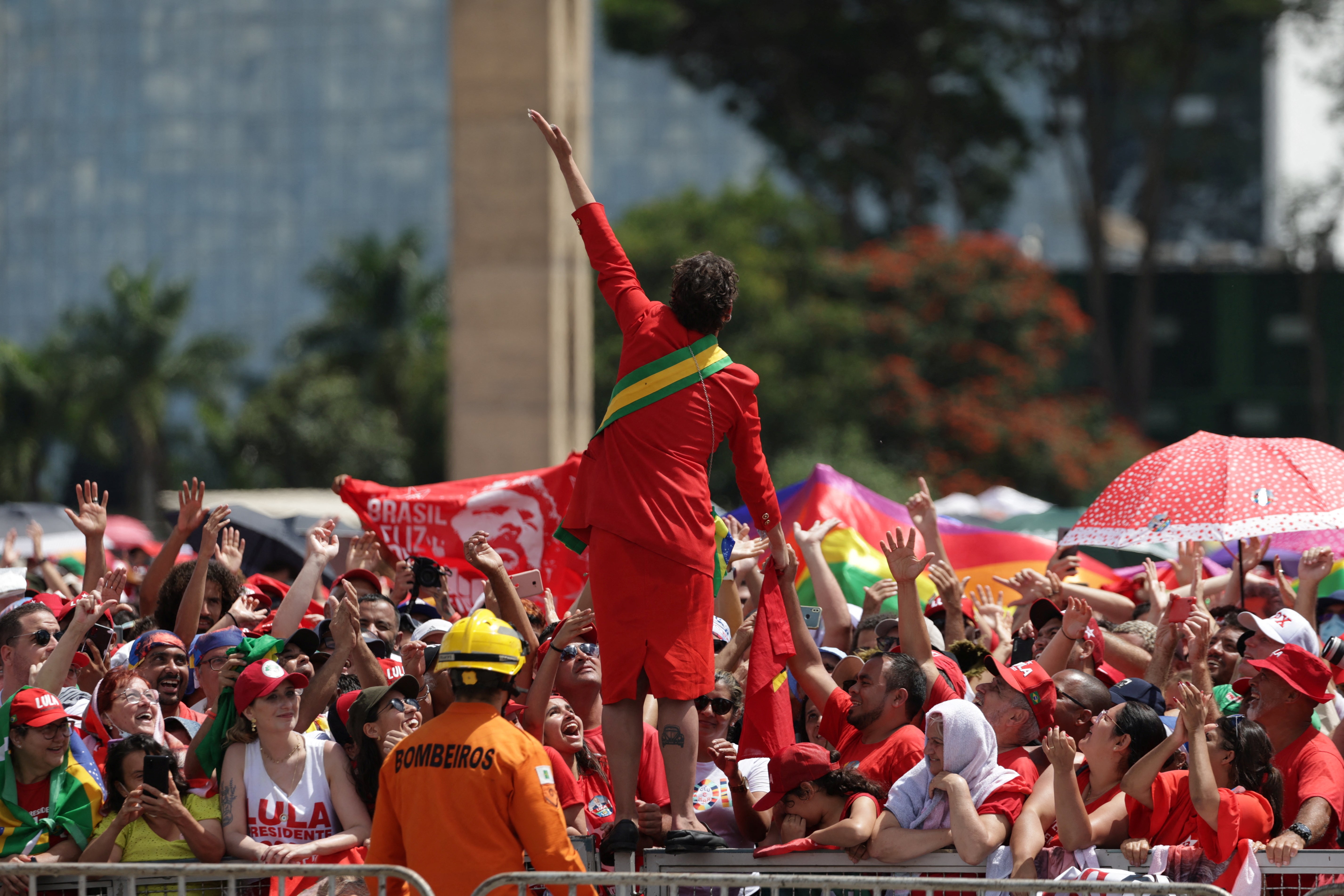 Lula’s supporters line the streets in Brasilia as he is sworn in for a third term