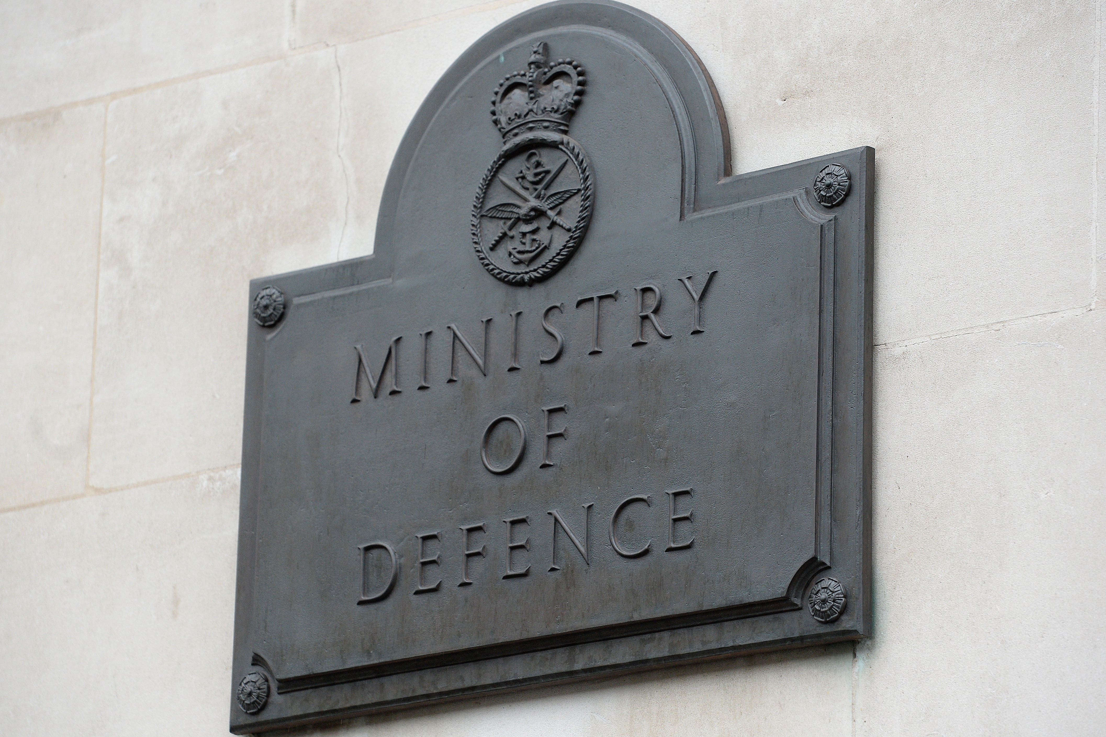 A view of signage for the Ministry of Defence in Westminster, London (Kirsty O’Connor/PA)