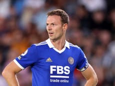 Jonny Evans ruled out until February in fresh injury blow to Leicester