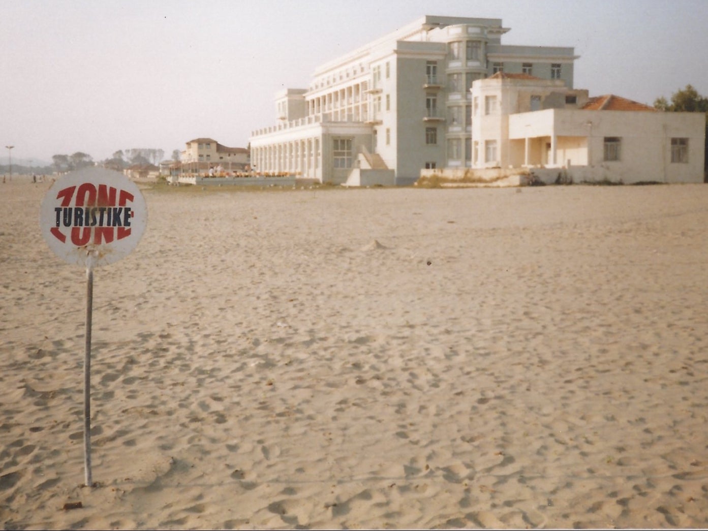 Distant dream: the beach at Durres in 1989, when tourism to Albania was strictly controlled