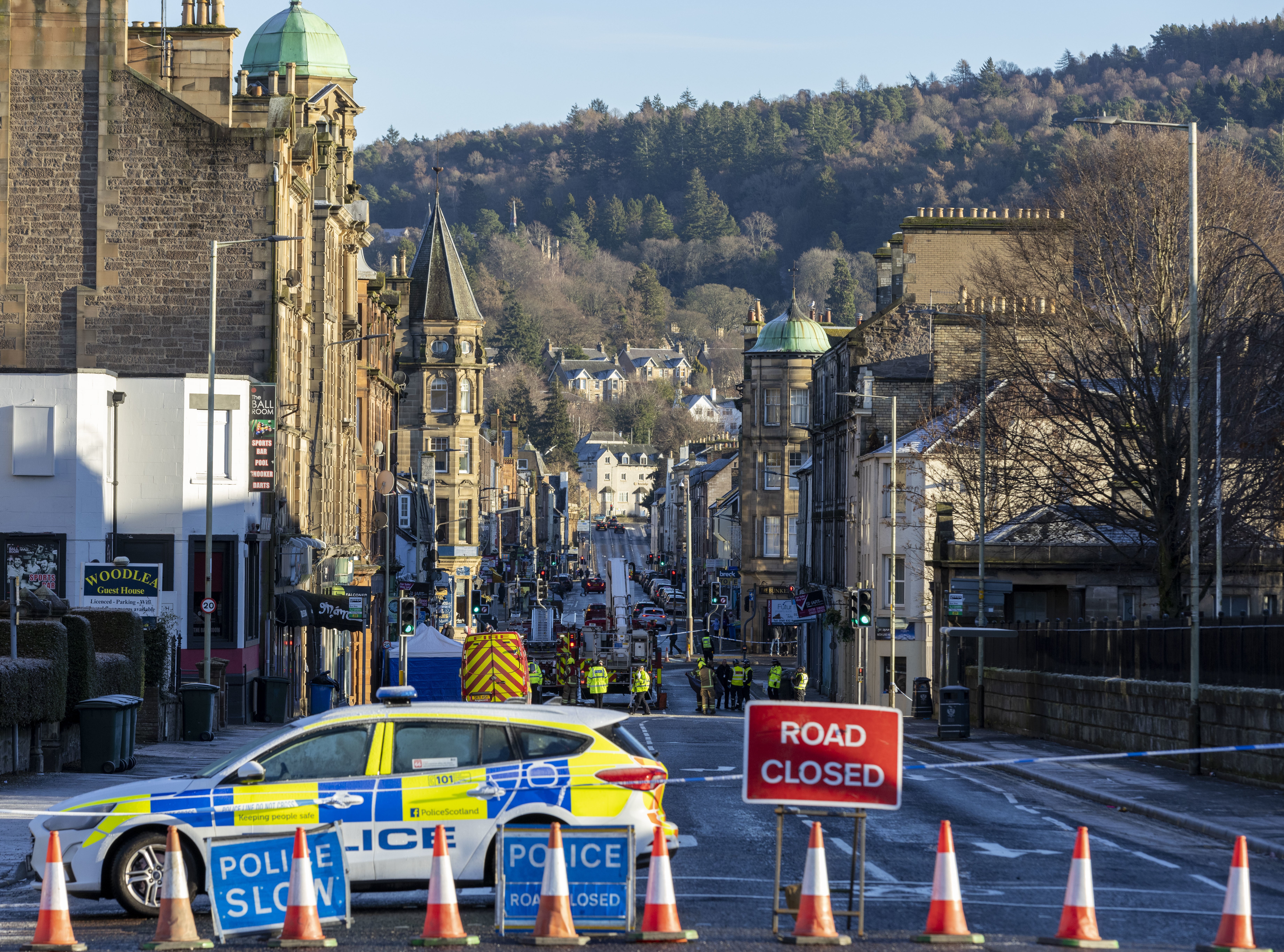 Road have been closed and the public urged to stay away from the area