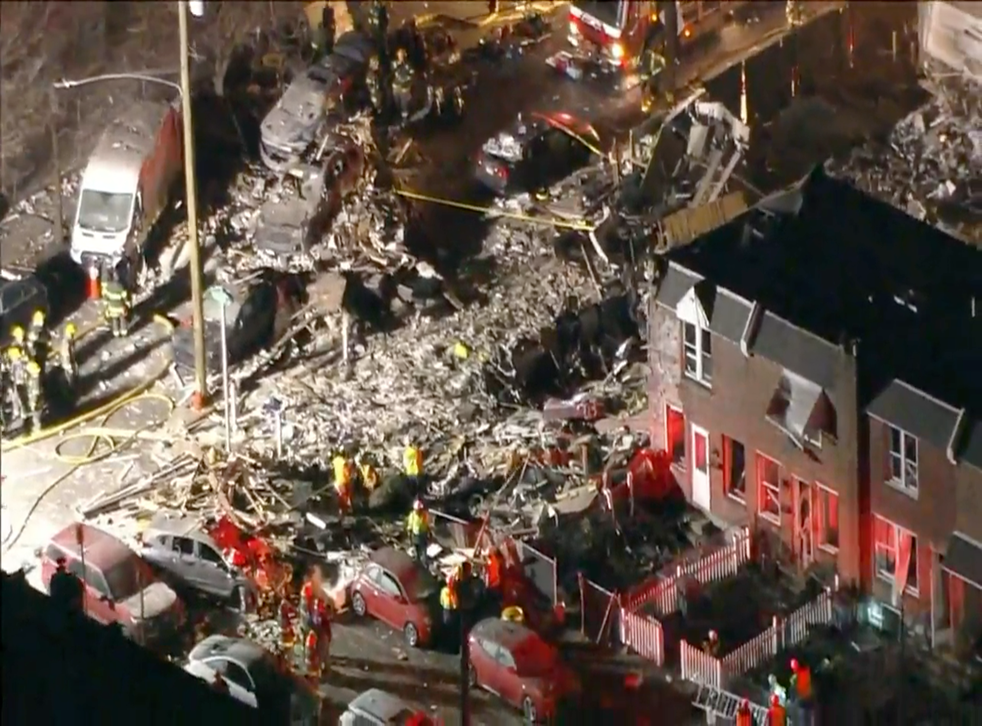 Explosion Philadelphia Suspected gas explosion destroys two homes and injures five people in ...