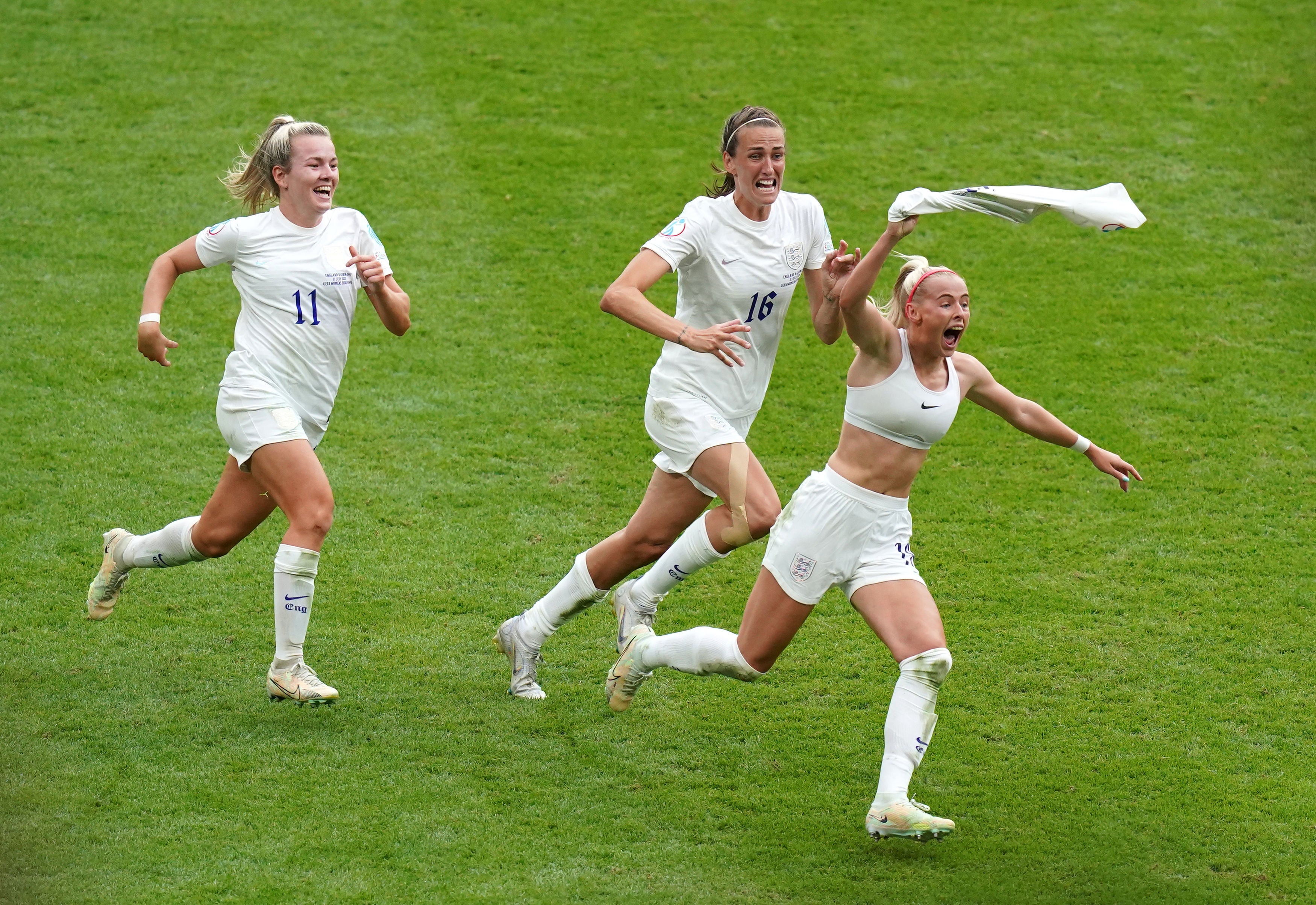 There were no shirt round the head celebrations but Chloe Kelly’s goal was just as important