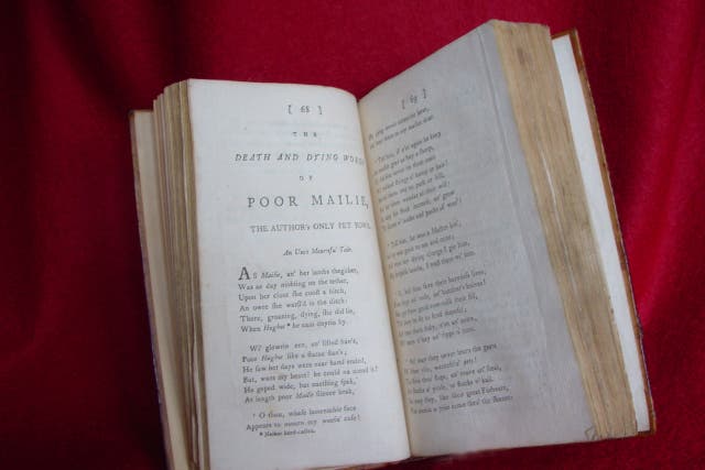 The copy of Poems Chiefly In The Scottish Dialect will go on show in January (OnFife/PA)