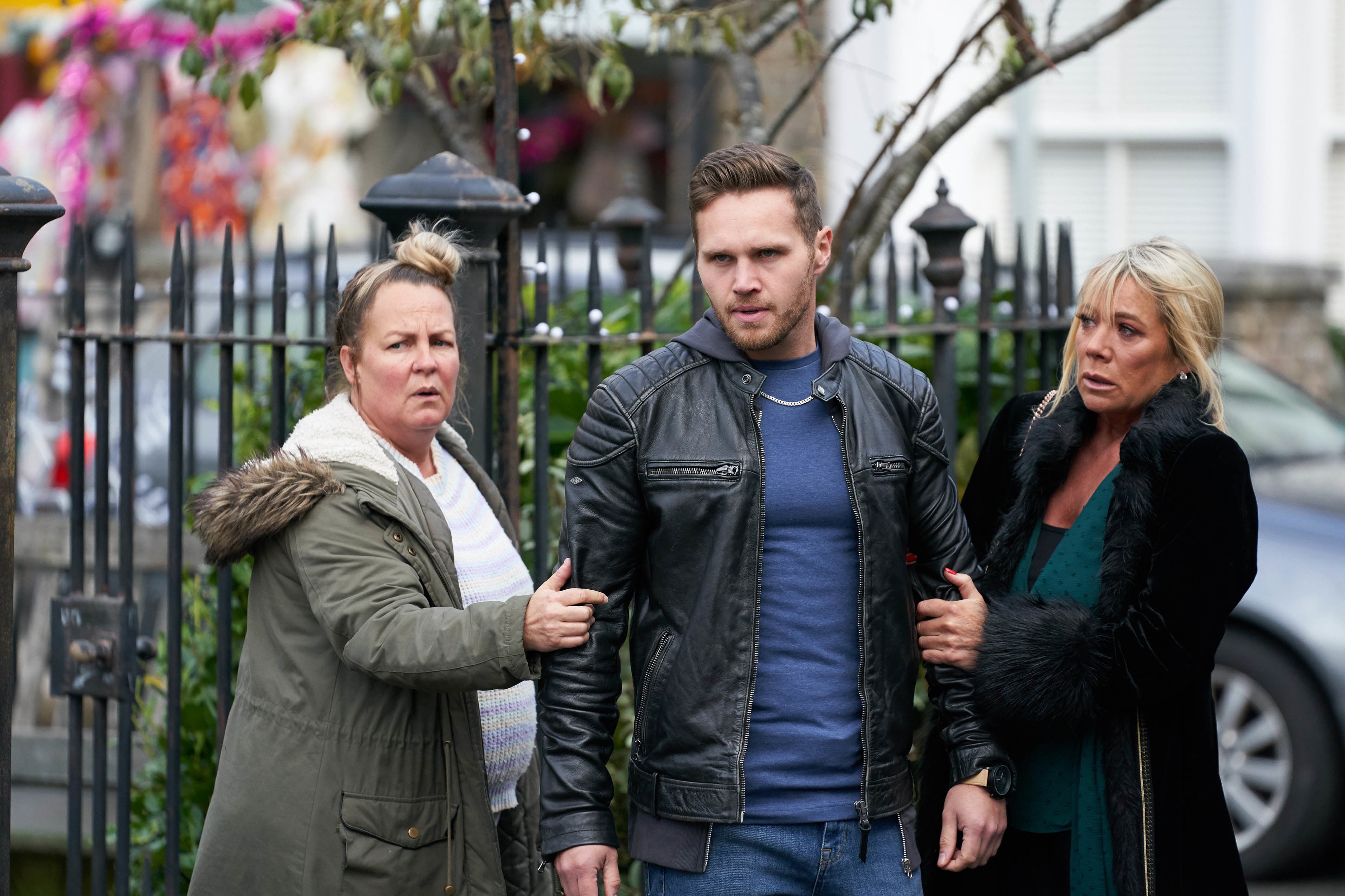 Lorraine Stanley, Danny Walters and Letitia Dean in ‘EastEnders’