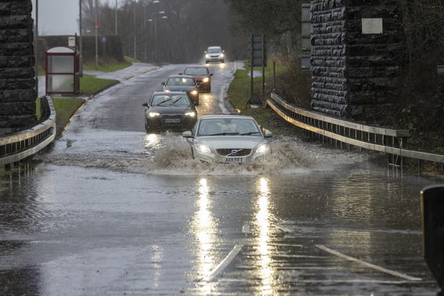 Heavy rain in southern Scotland last week led to flooding in Dumfries (Robert Perry/PA)