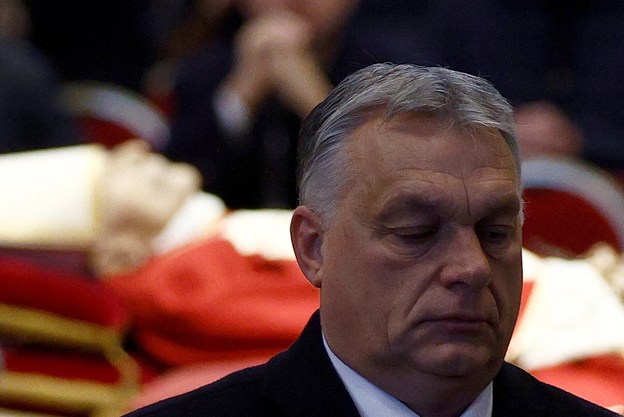 Viktor Orban pays homage to former Pope Benedict at the Vatican on Tuesday