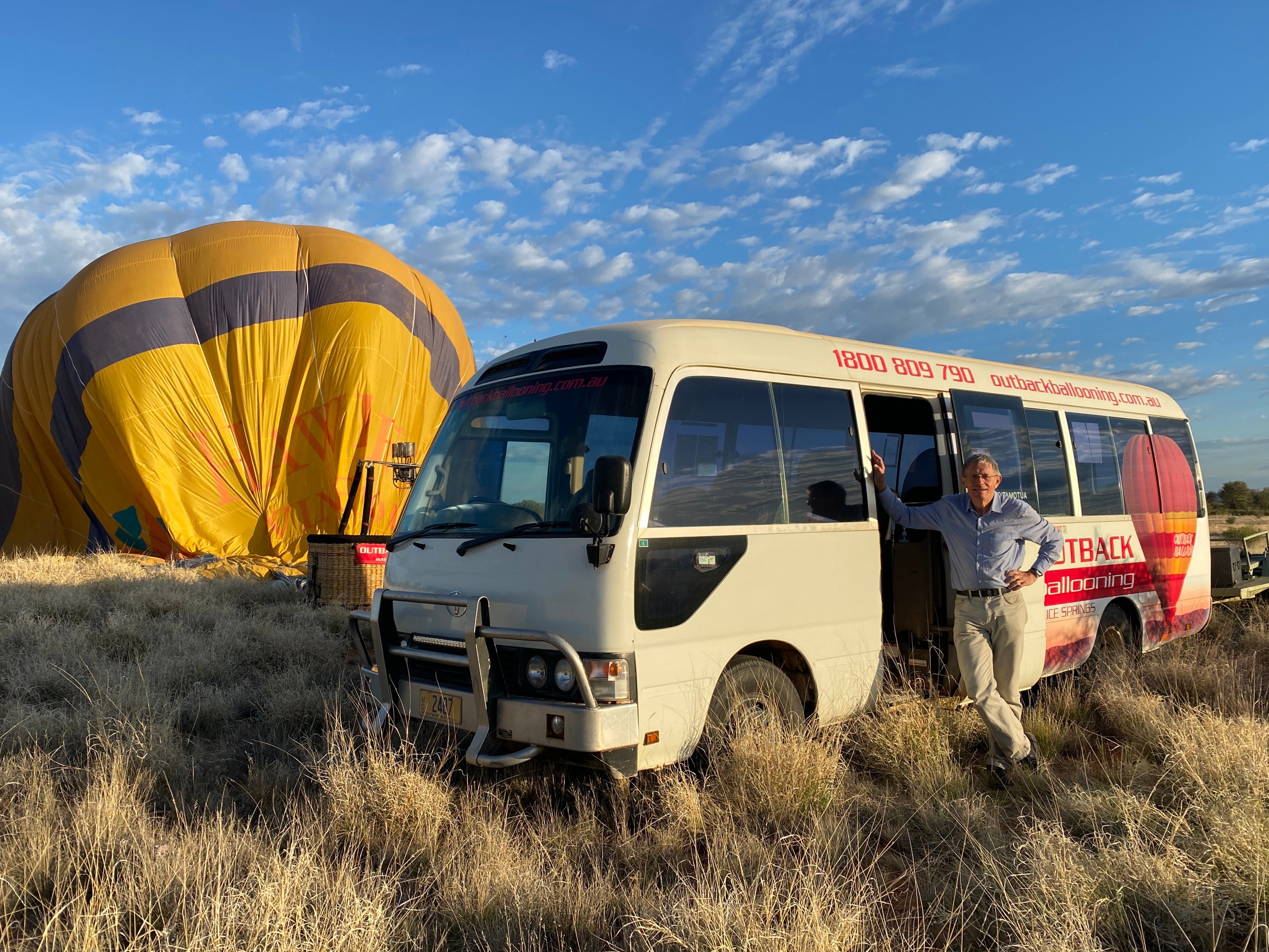 To truly experience the epic beauty of Alice Springs, it’s best to take to the air, as Simon discovered
