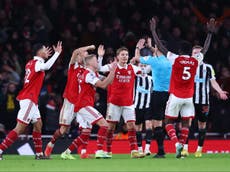 Arsenal frustrated by Newcastle to drop points in Premier League title race