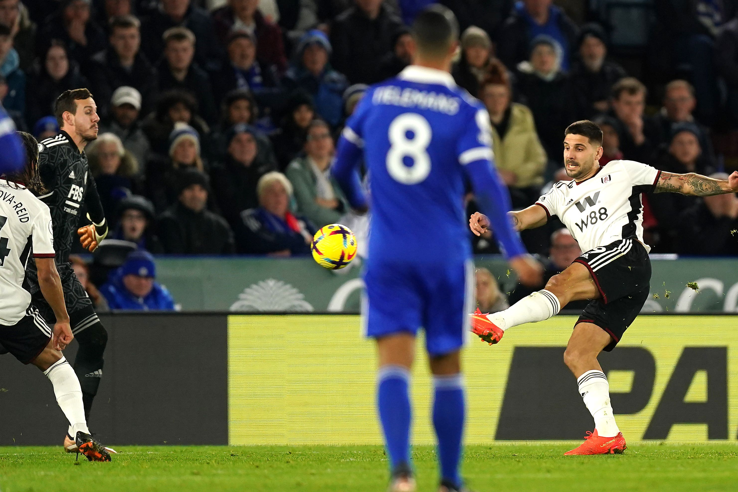 Mitrovic volleyed home the winner against Leicester