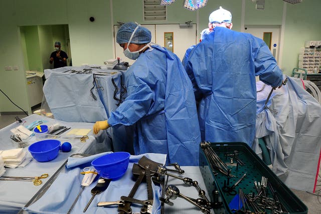 Blunders involving a ‘foreign object accidentally left in body during surgical and medical care’ led to a record 291 ‘finished consultant episodes’ in 2021/22 (Rui Vieira/PA)