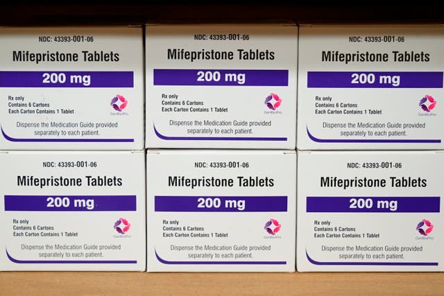 <p>Boxes of the drug mifepristone sit on a shelf at the West Alabama Women's Center in Tuscaloosa</p>