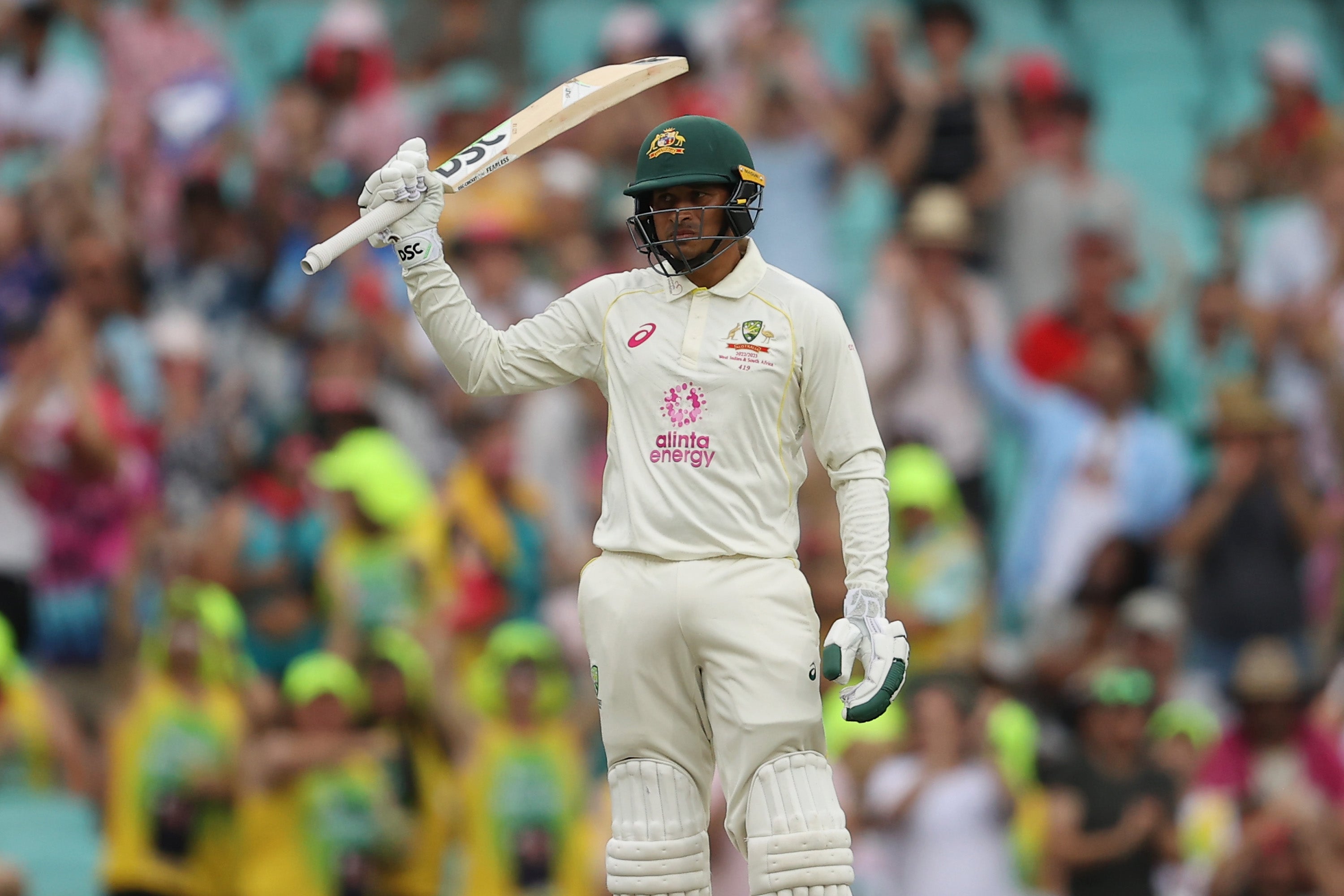 Usman Khawaja was 54 not out at the close