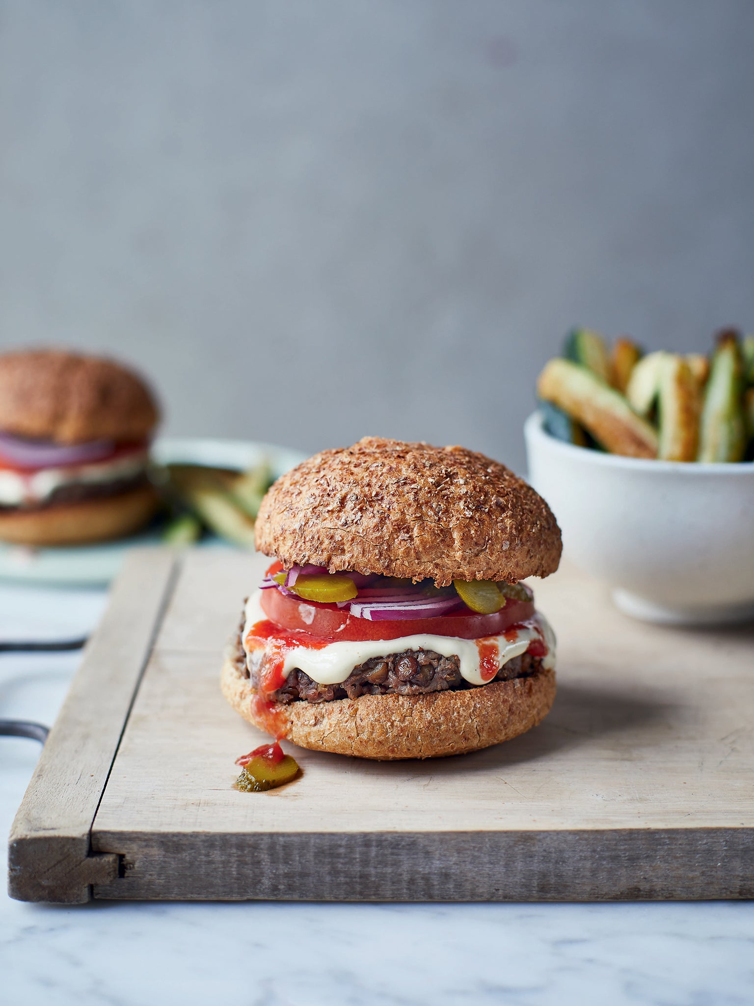 These half-lentil burgers are every bit as satisfying as pure beef