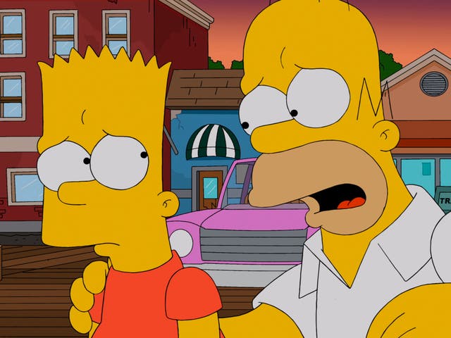 <p>Bart and Homer in ‘The Simpsons'</p>