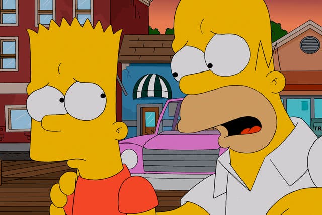 <p>Bart and Homer in ‘The Simpsons'</p>
