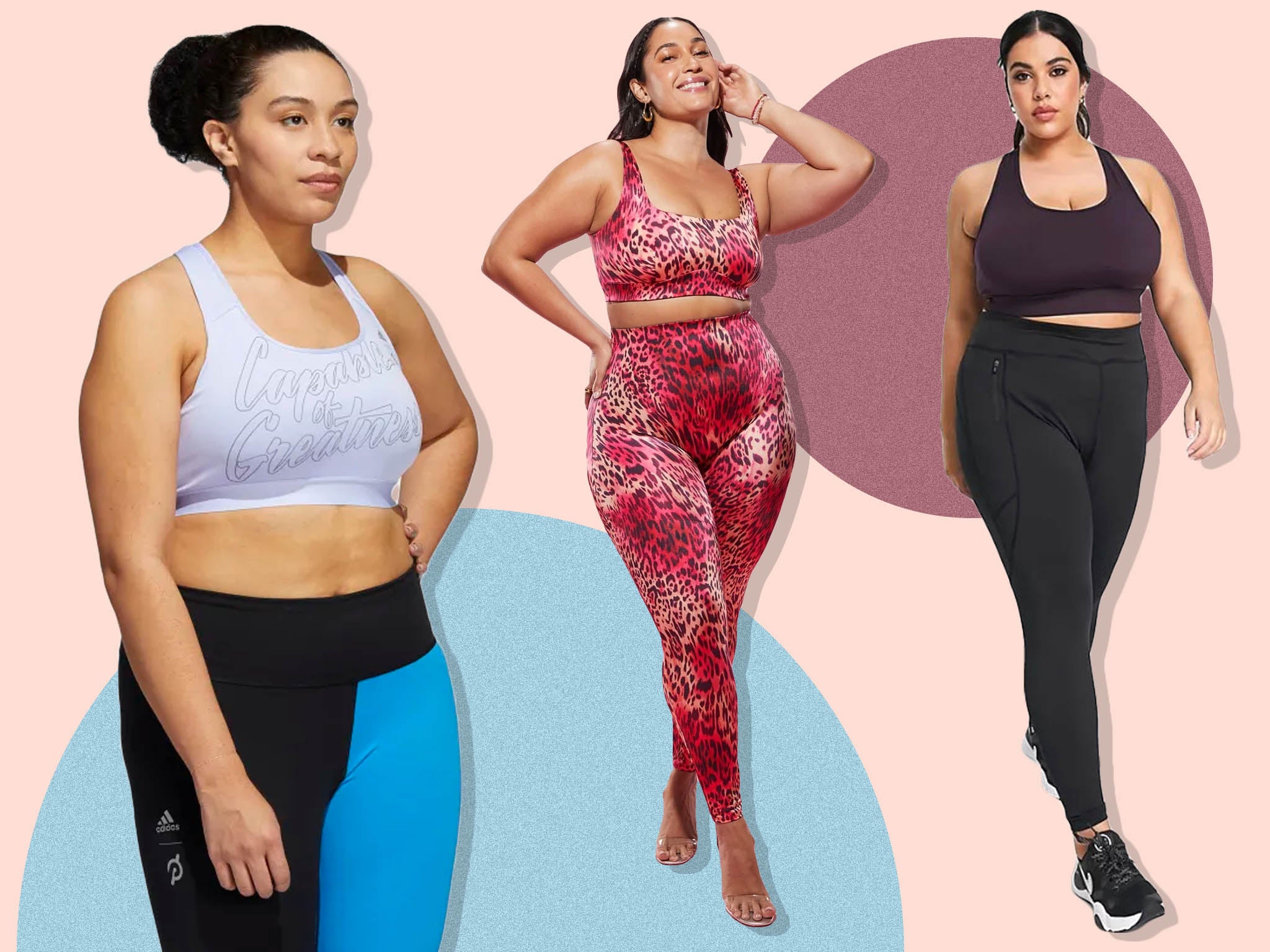 Choose from squat-proof leggings, supportive sports bras, wide-fit trainers and more