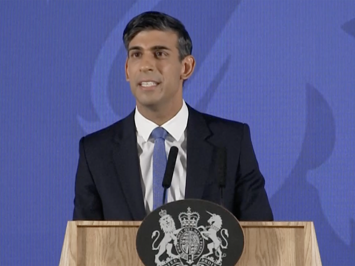 What are the five promises Rishi Sunak made in his speech? 