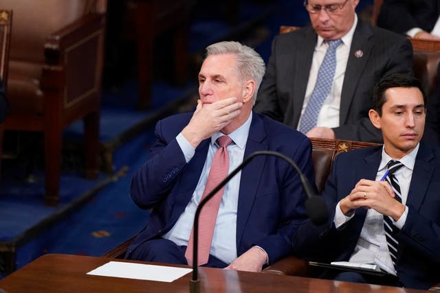 <p>Kevin McCarthy failed to muster up enough votes from his own caucus to lead the chamber</p>