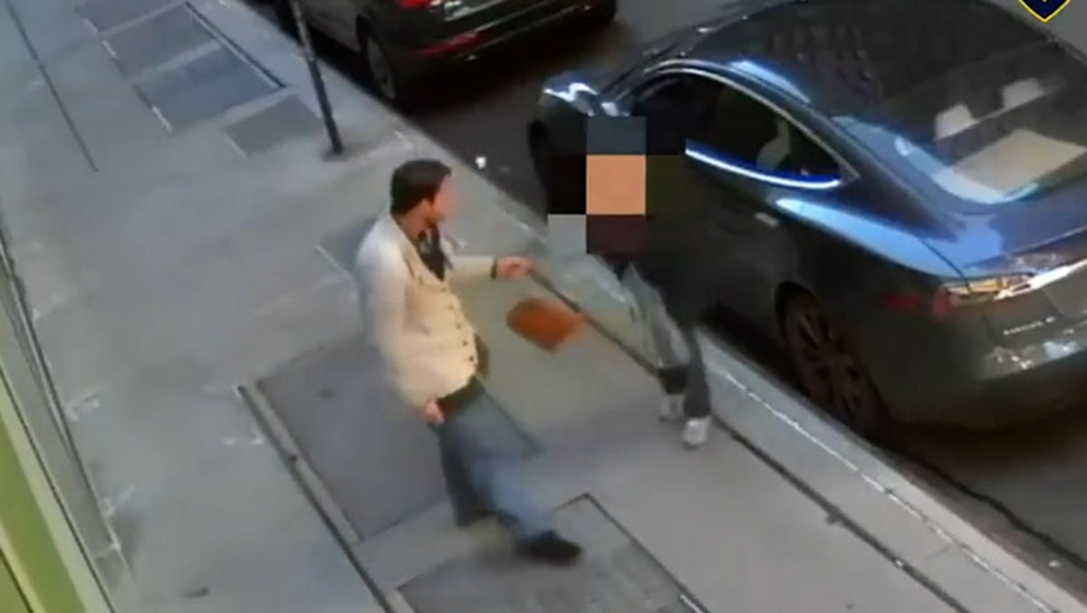 Moment thief snatches elderly woman’s purse on NYC street, sending her to ground