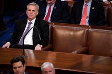 House speaker vote – live: McCarthy vows to fight on despite humiliation as House adjourns amid chaotic scenes