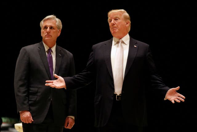 <p>Former President Donald Trump and Speaker Kevin McCarthy </p>