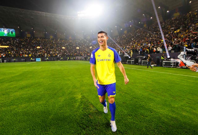 <p>Cristiano Ronaldo was presented at new club Al-Nassr on Tuesday but may have to wait for his debut </p>