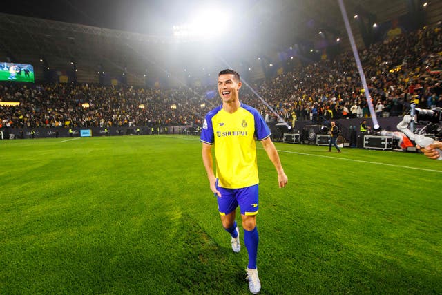 <p>Cristiano Ronaldo was presented at new club Al-Nassr on Tuesday but may have to wait for his debut </p>