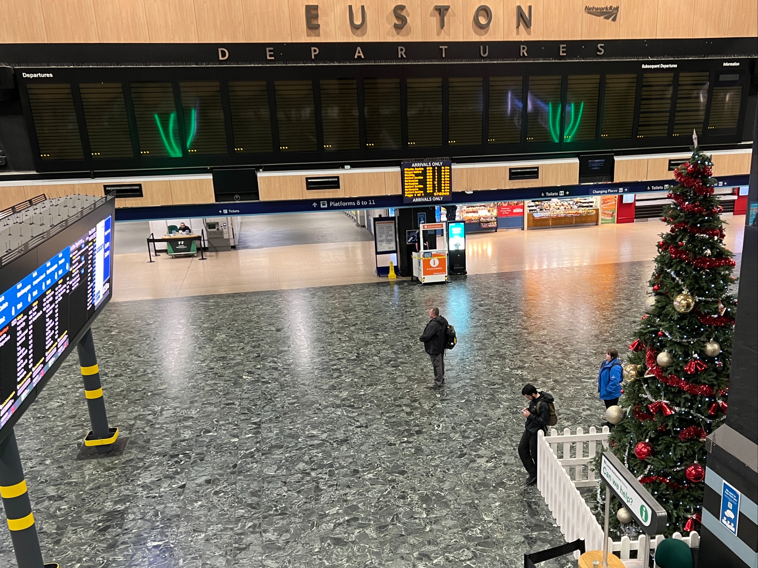 Waiting game: London Euston station on the first day of the latest round of strikes, 3 January