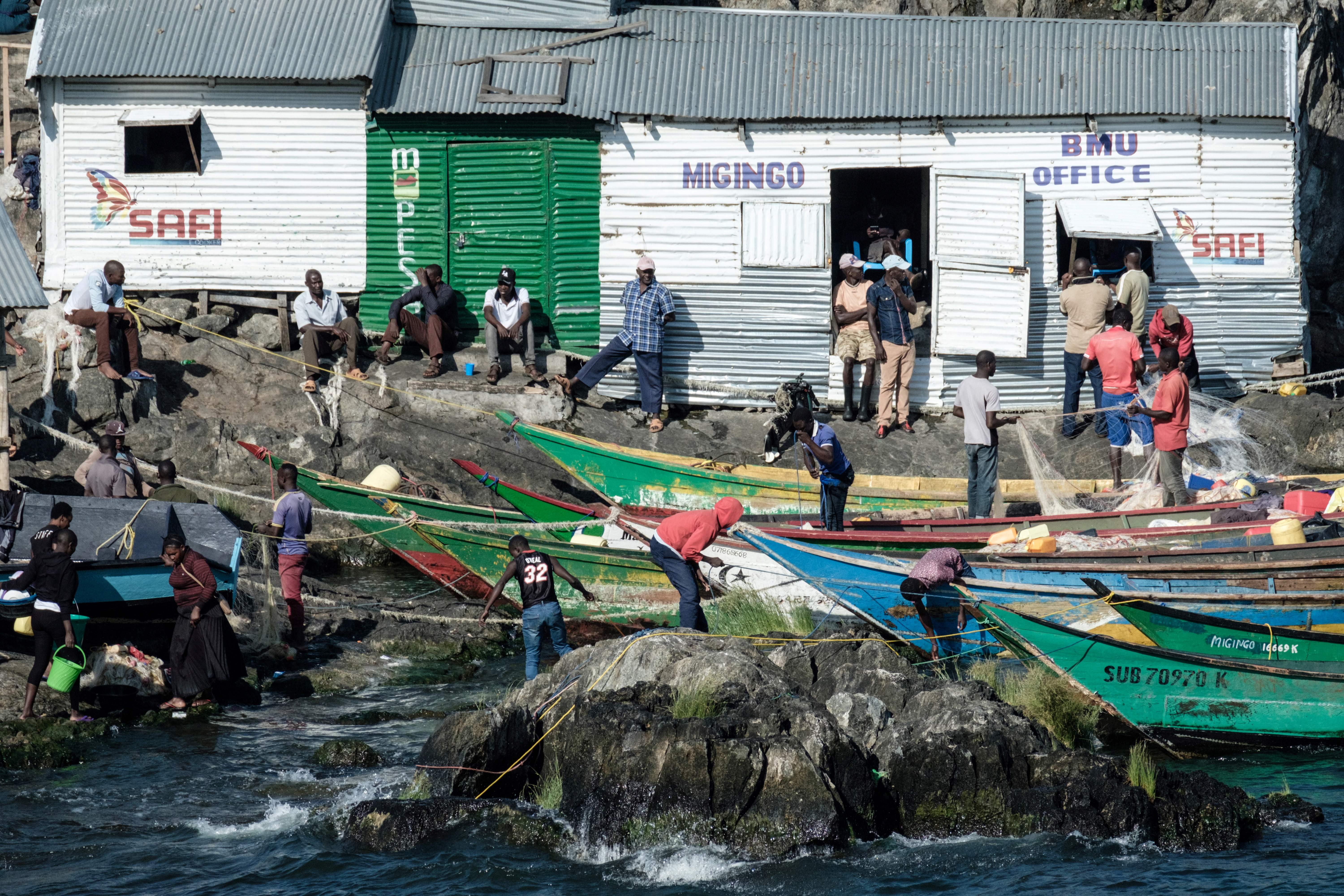 The population of Migingo is not permanent but averages around 1,000