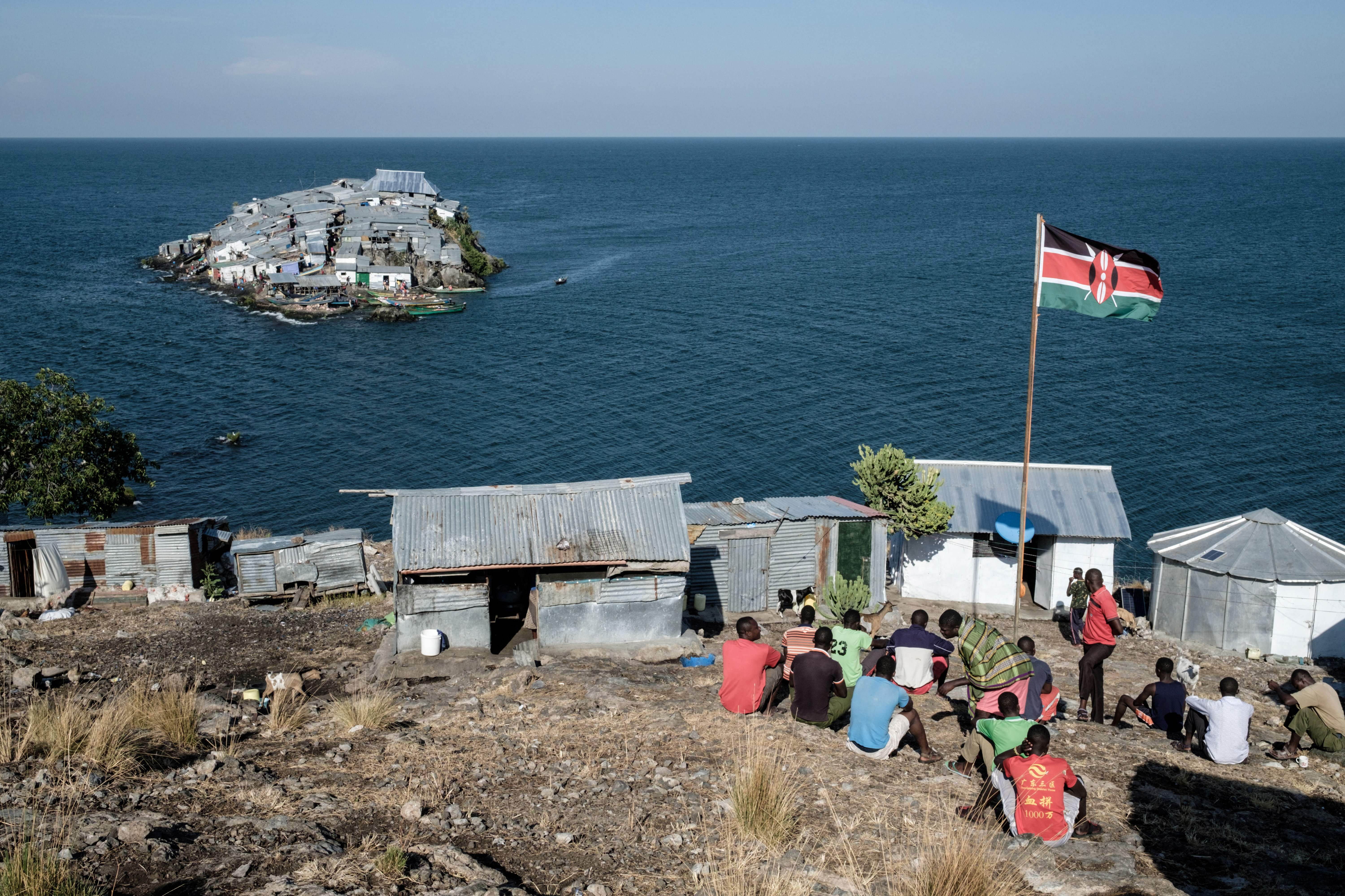 Migingo as seen from the nearby Kenyan island of Ugingo