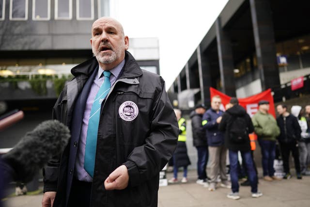 Mick Whelan of Aslef has warned that new labours laws restricting strike action could backfire on the Government (Aaron Chown/PA)