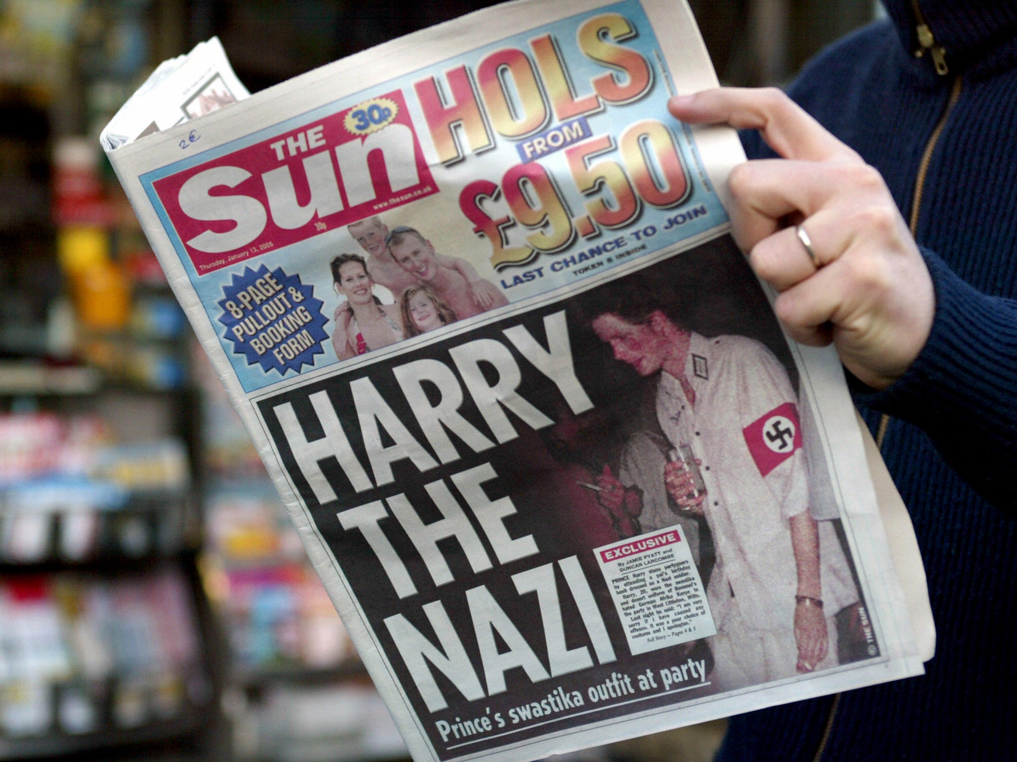 Harry made headlines 18 years ago with his fancy dress outfit