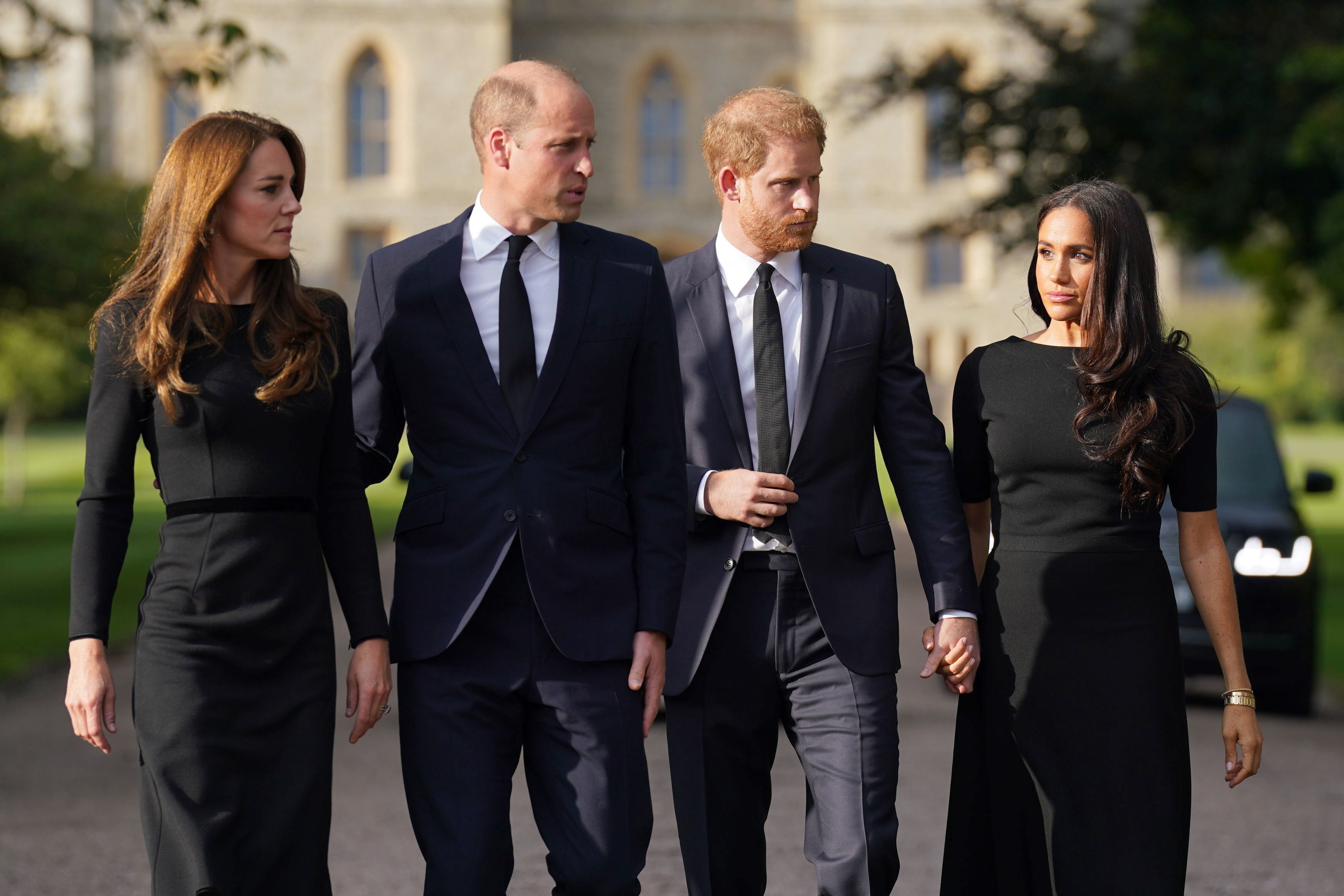 Kate, William, Harry and Meghan in Windsor, September last year