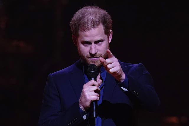 The Duke of Sussex at the Invictus Games closing ceremony earlier this year (Aaron Chown/PA)