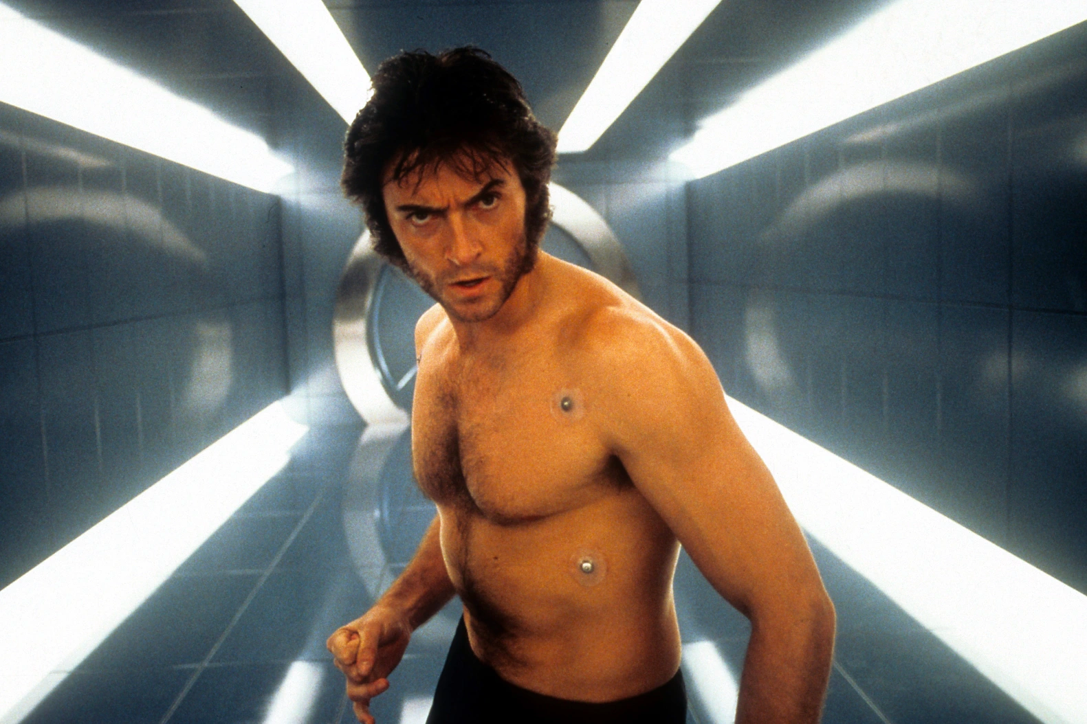 Hugh Jackman in a scene from ‘X-Men’, 2000