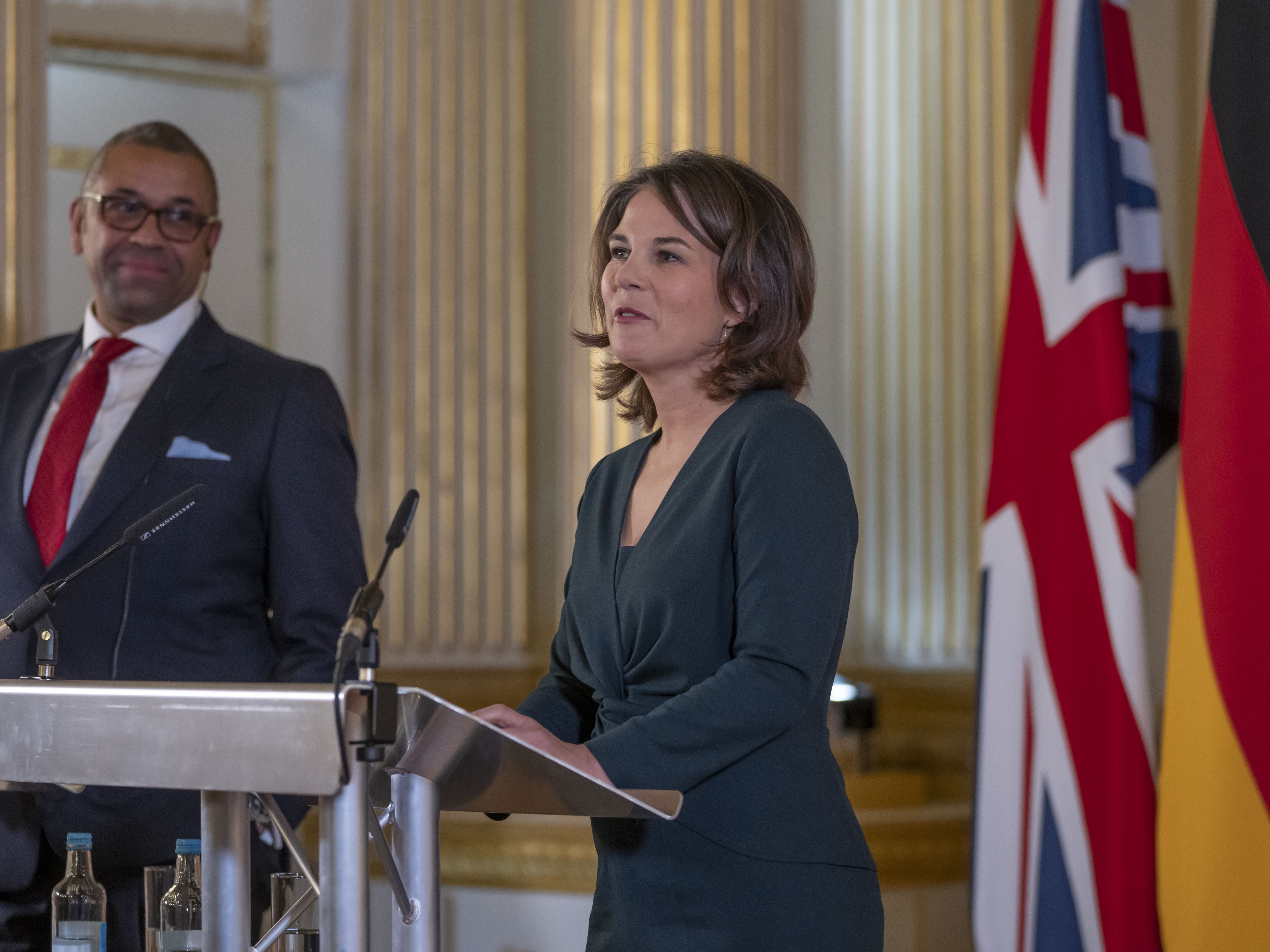 Foreign secretary James Cleverly and German foreign minister Annalena Baerbock