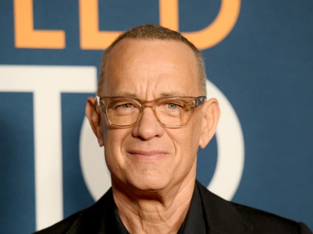 <p>Tom Hanks at the photo call for ‘A Man Called Otto’ in December 2022</p>