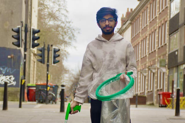 BEST QUALITY AVAILABLE Undated handout photo issued by University of Bristol of of Vivek Gurav who is beginning a 30-day plogging challenge to 30 cities in the UK. Issue date: Thursday December 1, 2022.