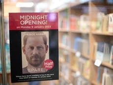 Prince Harry’s memoir Spare half-price at major bookshops four days before official release