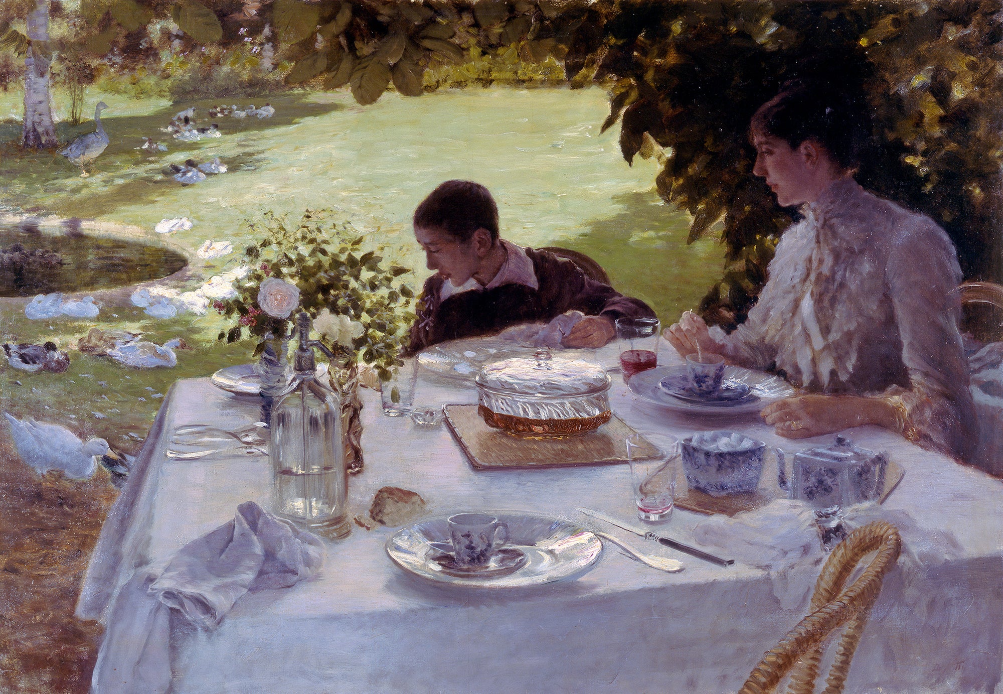 ‘Breakfast in the Garden’ by Giuseppe De Nittis’s, 1884
