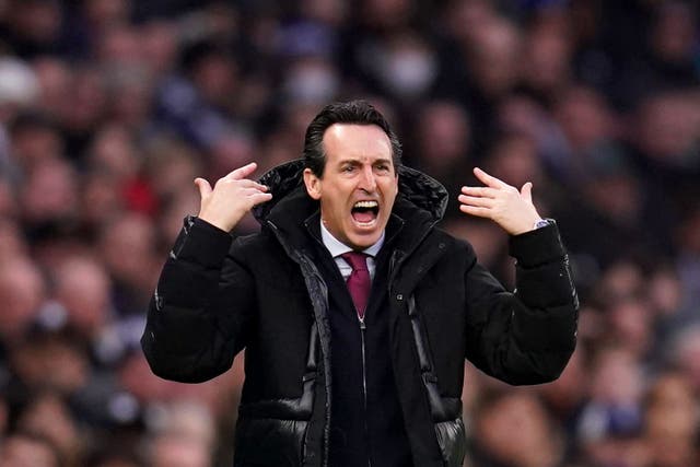 Aston Villa manager Unai Emery is after a winger in January. (John Walton/PA)