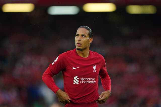 <p>Liverpool defender Virgil van Dijk will miss the debut of compatriot Cody Gakpo as he has been ruled out for a month with a hamstring injury (Peter Byrne/PA)</p>