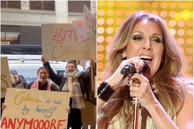 <p>Celine Dion protest Rolling Stone</p>
