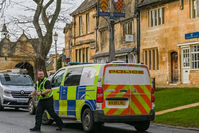 <p>Police at the scene of the death in Chipping Campden</p>