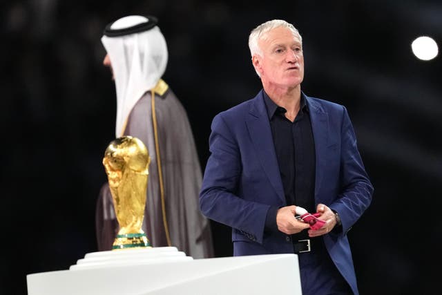 Didier Deschamps is staying with France (Martin Rickett/PA)