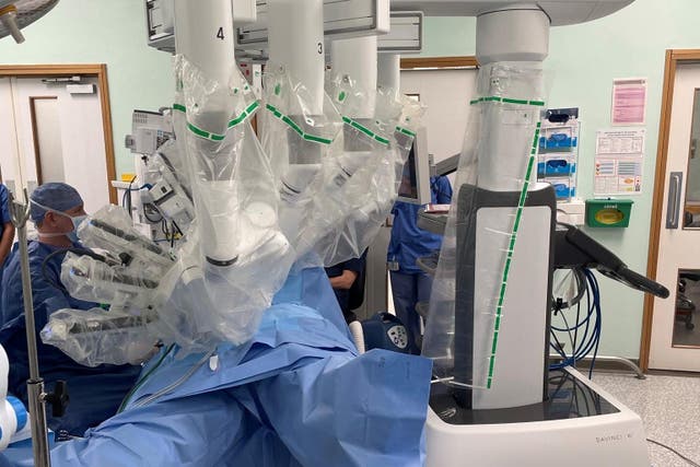 The robots give surgeons a greater range of motion than in traditional surgery (NHS Greater Glasgow and Clyde/PA)