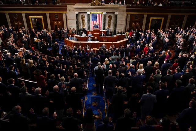 <p>Speaker Kevin McCarthy swears in members of the 118th Congress on the House floor</p>